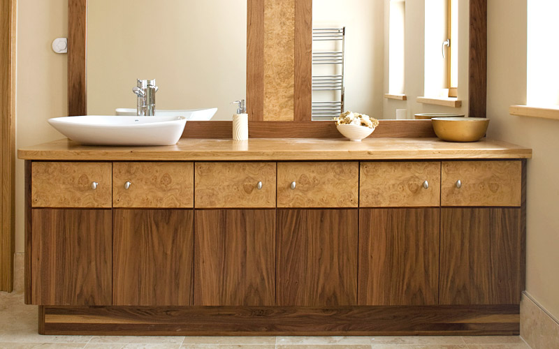 Walnut & Burr Oak Vanity Unit