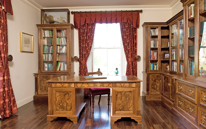 Burr Walnut Victorian Study