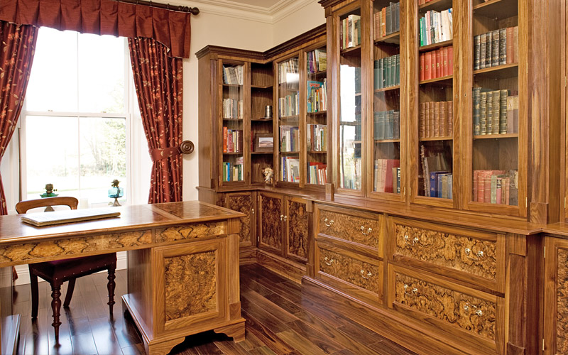 Burr Walnut Victorian Study