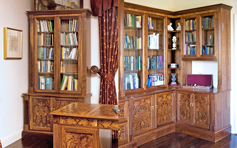 Burr Walnut Victorian Study